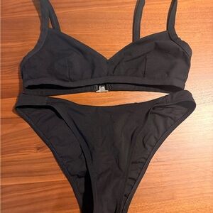 Reformation Small Black Bikini Set
